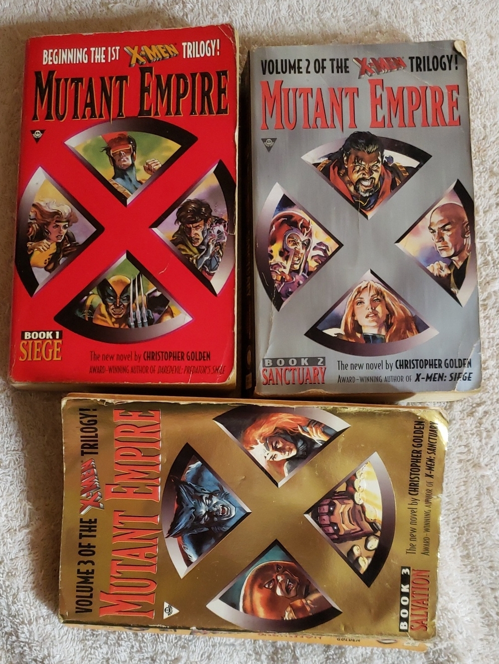 📚4 For $20 - Vintage 1996 - Mutant Empire X-Men Trilogy Paperback Set
